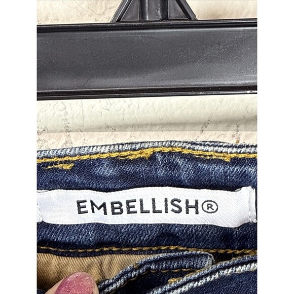 (R7) Embellish Jeans Mens Size 34/33 Biker Distressed Ribbed Paint Spattered - Picture 9 of 15